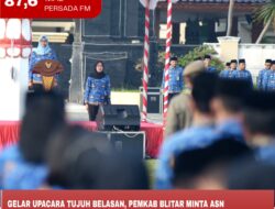 Gelar Upacara Tujuh Belasan, Pemkab Blitar Minta ASN Tingkatkan Kemampuan untuk Perbaiki Kualitas Pelayanan Publik
