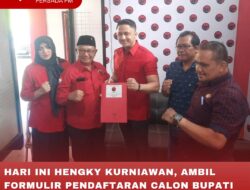 HARI INI HENGKY KURNIAWAN, AMBIL FORMULIR PENDAFTARAN CALON BUPATI BLITAR DI DPC PDIP KABUPATEN BLITAR