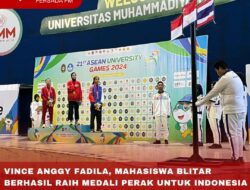 Vince Anggy Fadila, Mahasiswa Blitar Berhasil Raih Medali Perak untuk Indonesia pada Ajang ASEAN University Game 2024