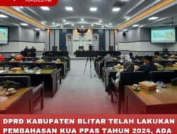 DPRD KABUPATEN BLITAR TELAH LAKUKAN PEMBAHASAN KUA PPAS TAHUN 2024, ADA 3 POINT UTAMA