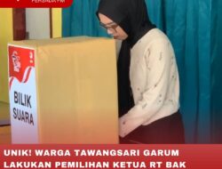 UNIK! WARGA TAWANGSARI GARUM LAKUKAN PEMILIHAN KETUA RT BAK PEMILIHAN PRESIDEN