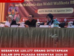 SEBANYAK 120.177 ORANG DITETAPKAN DALAM DPS PILKADA SERENTAK 2024 DI KOTA BLITAR