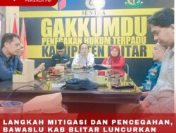 Langkah Mitigasi dan Pencegahan, Bawaslu Kabupaten Blitar Luncurkan Pemetaan Kerawanan Pilkada 2024,