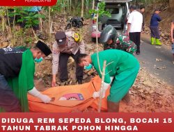 DIDUGA REM SEPEDA BLONG, BOCAH 15 TAHUN TABRAK POHON HINGGA MENINGGAL DUNIA