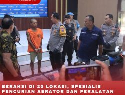 BERAKSI DI 20 LOKASI, SPESIALIS PENCURIAN AERATOR DAN PERALATAN KOI DI KABUPATEN BLITAR BERHASIL DIRINGKUS POLISI