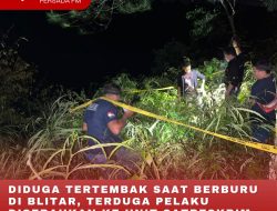 DIDUGA TERTEMBAK SAAT BERBURU DI BLITAR, TERDUGA PELAKU DISERAHKAN KE UNIT SATRESKRIM POLRES BLITAR