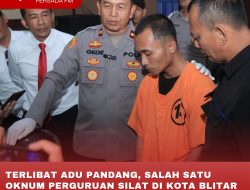 TERLIBAT ADU PANDANG, SALAH SATU OKNUM PERGURUAN SILAT DI KOTA BLITAR ANIAYA PENGGUNA JALAN