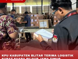 KPU KABUPATEN BLITAR TERIMA LOGISTIK SURAT SUARA PILGUB JAWA TIMUR