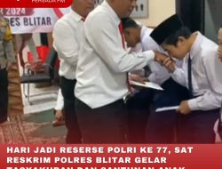 HARI JADI RESERSE POLRI KE 77, SAT RESKRIM POLRES BLITAR GELAR TASYAKURAN DAN SANTUNAN ANAK YATIM PIATU