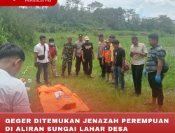GEGER DITEMUKAN JENAZAH PEREMPUAN DI ALIRAN SUNGAI LAHAR DESA SUMBERASRI, KORBAN WARGA KEDIRI