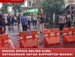 DIDUGA DIPICU SALING EJEK, KETEGANGAN ANTAR SUPPORTER WARNAI LAGA AREMA FC VS PERSIS SOLO DI BLITAR