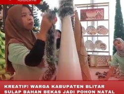 KREATIF! WARGA KABUPATEN BLITAR SULAP BAHAN BEKAS JADI POHON NATAL HINGGA BANJIR PESANAN