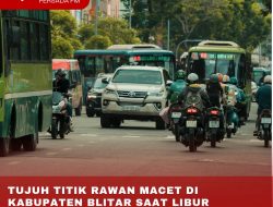TUJUH TITIK RAWAN MACET DI KABUPATEN BLITAR SAAT LIBUR NATARU, SIMAK TEMPATNYA…