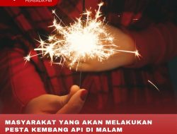 MASYARAKAT YANG AKAN MELAKUKAN PESTA KEMBANG API DI MALAM PERGANTIAN TAHUN WAJIB IZIN KEPOLISIAN