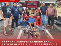 KAWANAN PENCURI KAMBING PARUH BAYA DI BLITAR KINI HARUS BERAKHIR DI PENJARA, SUDAH SASAK 18 TERNAK WARGA