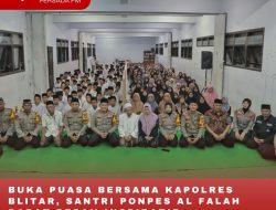 BUKA PUASA BERSAMA KAPOLRES BLITAR, SANTRI PONPES AL FALAH DAPAT PESAN INSPIRATIF