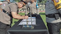 SERTIJAB POLRES BLITAR, KAPOLRES MINTA PEJABAT BARU CEPAT ADAPTASI