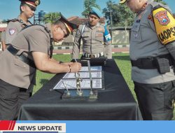 SERTIJAB POLRES BLITAR, KAPOLRES MINTA PEJABAT BARU CEPAT ADAPTASI