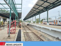 TINGKATKAN KEAMANAN DAN KENYAMANAN PENUMPANG KERETA API, STASIUN BLITAR TINGKATKAN PERON TINGGI DAN OVER CAPPING
