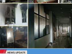AKSI MASSA BAKAR GEDUNG DPRD KABUPATEN BLITAR, RUANGAN HANGUS DAN BARANG HILANG