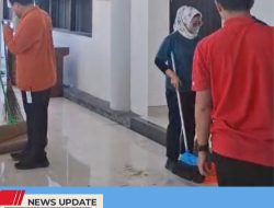 BUPATI BLITAR AJAK OPD GOTONG ROYONG BERSIHKAN GEDUNG DPRD