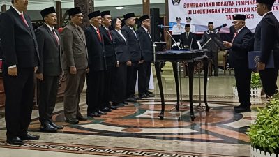 BUPATI BLITAR LANTIK 8 PEJABAT PIMPINAN TINGGI PRATAMA, TEGASKAN KOLABORASI DAN SINERGI JALANKAN PROGRAM STRATEGIS DAERAH