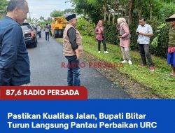 Turun ke Lapangan, Bupati Blitar Pastikan Perbaikan Jalan URC Berjalan Maksimal