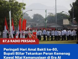 Peringati Hari Amal Bakti ke-80, Bupati Blitar Tekankan Peran Kemenag Kawal Nilai Kemanusiaan di Era AI