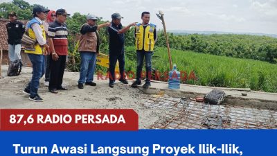 Turun Awasi Langsung Proyek Ilik-Ilik, Bupati Blitar Targetkan Rampung Januari
