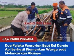 Dua Pelaku Pencurian Baut Rel Kereta Api Berhasil Diamankan Warga saat Melancarkan Aksinya
