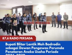 Bupati Blitar Lantik Moh Badrodin sebagai Dewan Pengawas Perumda Penataran Aneka Usaha Periode 2026–2030 yg