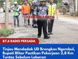 Tinjau Mendadak IJD Brongkos–Ngembul, Bupati Blitar Pastikan Pekerjaan 2,8 Km Tuntas Sebelum Lebaran