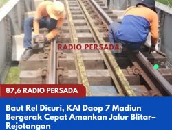 Baut Rel Dicuri, KAI Daop 7 Madiun Bergerak Cepat Amankan Jalur Blitar–Rejotangan