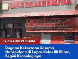 Dugaan Kekerasan Sesama Narapidana di Lapas Kelas IIB Blitar, Begini Kronologinya