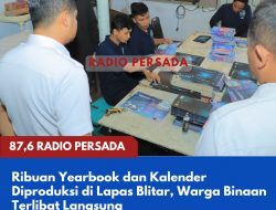 Ribuan Yearbook dan Kalender Diproduksi di Lapas Blitar, Warga Binaan Terlibat Langsung
