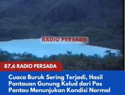 Cuaca Buruk Sering Terjadi, Hasil Pantauan Gunung Kelud dari Pos Pantau Menunjukan Kondisi Normal
