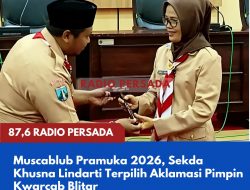 Muscablub Pramuka 2026, Sekda Khusna Lindarti Terpilih Aklamasi Pimpin Kwarcab Blitar