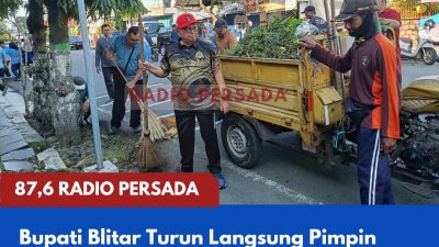 Bupati Blitar Turun Langsung Pimpin Kerja Bakti, Seluruh OPD Dikerahkan Dukung Program Indonesia Asri