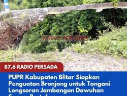 PUPR Kabupaten Blitar Siapkan Penguatan Bronjong untuk Tangani Longsoran Jambangan Dawuhan Secara Bertahap