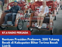 Bantuan Presiden Prabowo, 200 Tukang Becak di Kabupaten Blitar Terima Becak Listrik
