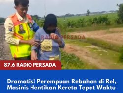 Dramatis! Perempuan Rebahan di Rel, Masinis Hentikan Kereta Tepat Waktu