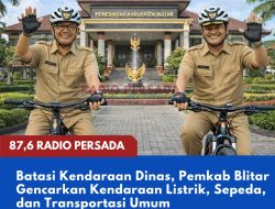 Batasi Kendaraan Dinas, Pemkab Blitar Gencarkan Kendaraan Listrik, Sepeda, dan Transportasi Umum