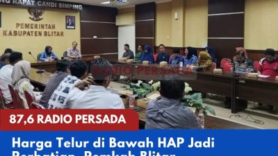 Harga Telur di Bawah HAP Jadi Perhatian, Pemkab Blitar Koordinasikan Usulan ke Pemerintah Pusat