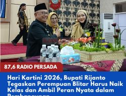 Hari Kartini 2026, Bupati Rijanto Tegaskan Perempuan Blitar Harus Naik Kelas dan Ambil Peran Nyata dalam Pembangunan