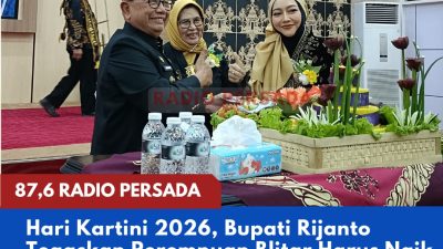 Hari Kartini 2026, Bupati Rijanto Tegaskan Perempuan Blitar Harus Naik Kelas dan Ambil Peran Nyata dalam Pembangunan