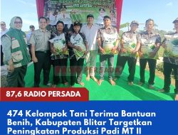474 Kelompok Tani Terima Bantuan Benih, Kabupaten Blitar Targetkan Peningkatan Produksi Padi MT II