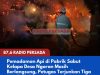 Pemadaman Api di Pabrik Sabut Kelapa Desa Ngoran Masih Berlangsung, Petugas Terjunkan Tiga Unit Truk Pemadam
