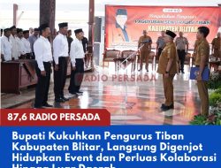 Bupati Kukuhkan Pengurus Tiban Kabupaten Blitar, Langsung Digenjot Hidupkan Event dan Perluas Kolaborasi Hingga Luar Daerah