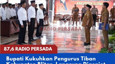 Bupati Kukuhkan Pengurus Tiban Kabupaten Blitar, Langsung Digenjot Hidupkan Event dan Perluas Kolaborasi Hingga Luar Daerah