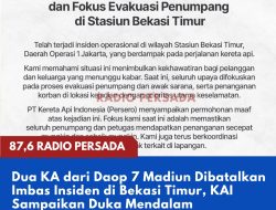 Dua KA dari Daop 7 Madiun Dibatalkan Imbas Insiden di Bekasi Timur, KAI Sampaikan Duka Mendalam